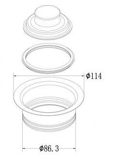Горловина для измельчителей Milacio MC.033.GM воронёная сталь