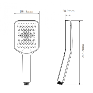 Ручная лейка для душа Milacio MCU MCU.006.GD брашированное золото