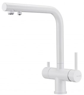 Смеситель для кухни Milacio Ultra MCU.559.WH под фильтр с краном для питьевой воды белый