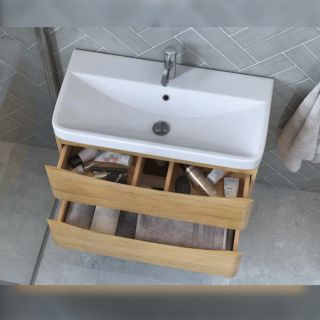 Тумба под раковину подвесная Velvex Clay tp.CLA.9595.80.2Y дуб верона, 80 см