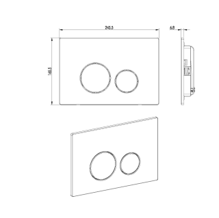 Кнопка смыва Boheme 649-CR хром