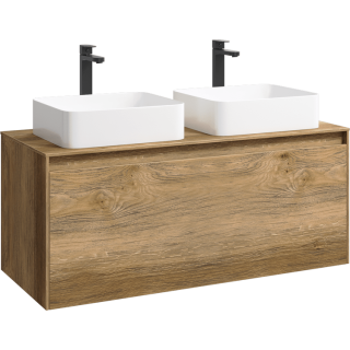 Подвесная тумба под раковину Aqwella Mobi MOB0112DB+MOB0712DB 120 см