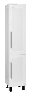 Универсальный шкаф - пенал Misty Модерн 35см с бельевой корзиной правый белый