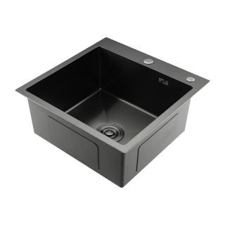 Мойка для кухни с коландером Gappo GS5050-6 чёрный