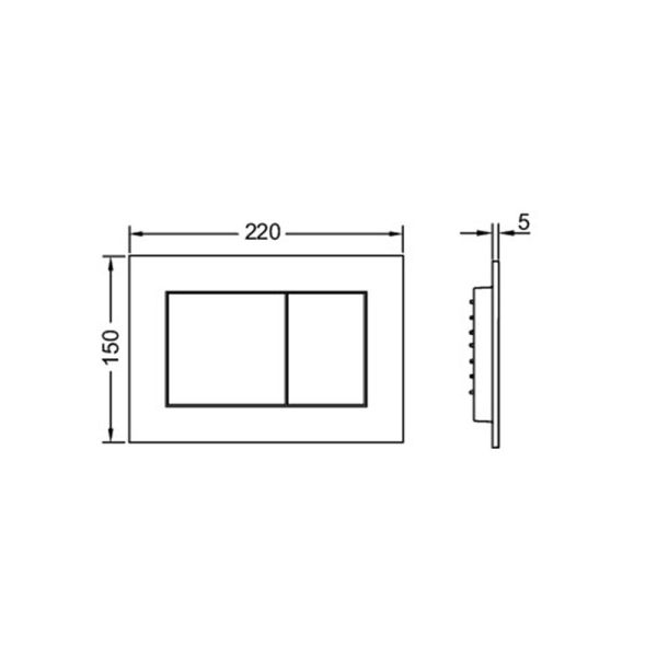 Клавиша смыва TECE TECEnow 9240417 белый матовый