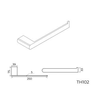 Полотенцедержатель Knotlor TH102C, хром