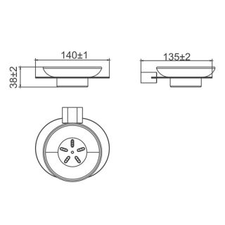 Мыльница Gappo G30902-8 белый/хром