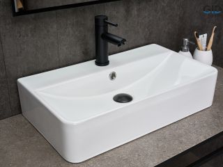 Раковина Gid N1344 51226 накладная белая 61x35.5x14