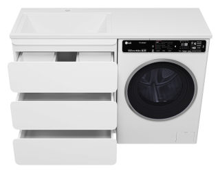 Напольная тумба под раковину Misty Чегет 130 L УТ000013836 белый