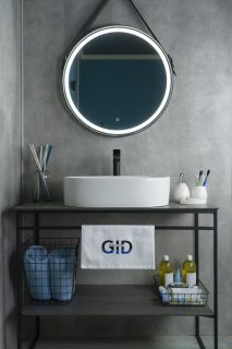 Раковина Gid N9025 51111 накладная белая 56x35x14