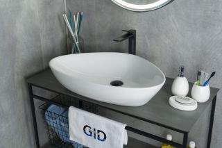 Раковина Gid N9062 51117 накладная белая 66.5x44x15