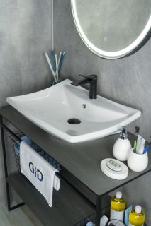 Раковина Gid N9111 51122 накладная белая 60x46x17