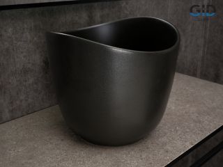 Раковина Gid N9303bg 53378 накладная черная графит 36x36x32