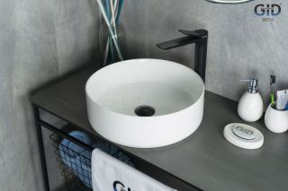 Раковина Gid N9424 51179 накладная белая 40x40x12