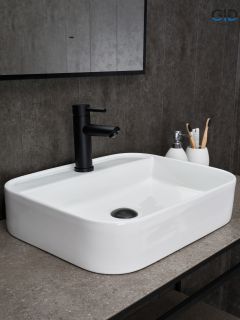 Раковина Gid N9550 51229 накладная белая 50x40x11