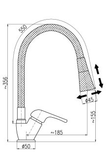 Смеситель для кухни Rav Slezak Sazava SA006.5/13 хром черный