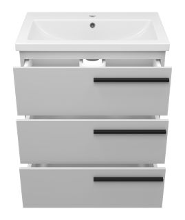 Напольная тумба под раковину Misty Ненси 70см серый