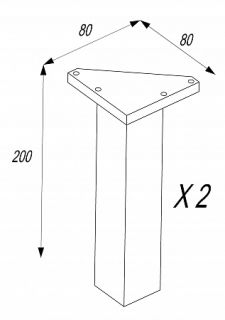 Ножки для тумбы Акватон 1A222703SI000