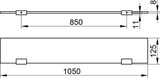 Полка Keuco Edition 11110015100 прозрачный