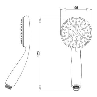 Лейка для душа РМС LE19 хром