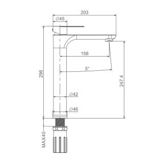 Смеситель для раковины Prohanss P35.15.09 графит