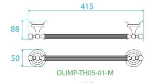Полотенцедержатель, золото Cezares OLIMP-TH05-03/24-M