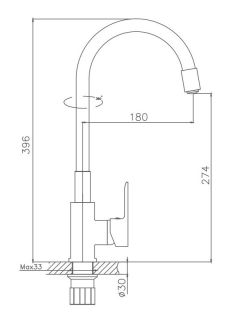 Смеситель для кухни Haiba HB70112-8 белый/хром