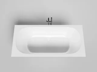 Ванна из искусственного камня Salini Ornella Axis Kit S-Sense 103512GRH 190x90см RAL снаружи