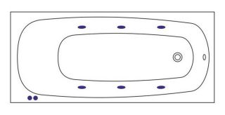 Гидромассажная ванна Whitecross Layla 0102.180080.100.SOFT.BR 180x80см Soft бронза