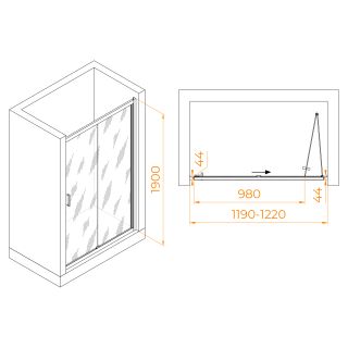 Душевая дверь RGW PA-21 06082112-11 120см хром