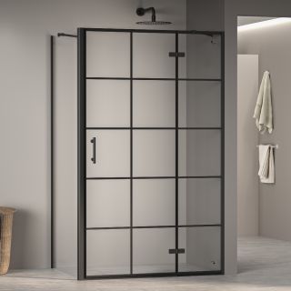 Душевой уголок RGW PA-77B R (PA-07B R + Z-050-2B + держатель O-204B) 41087720-084R 120x100см чёрный