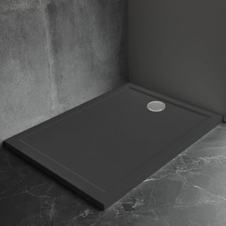 Душевой поддон Veconi Pietra B, 1200x900x30, искусственный камень, черный