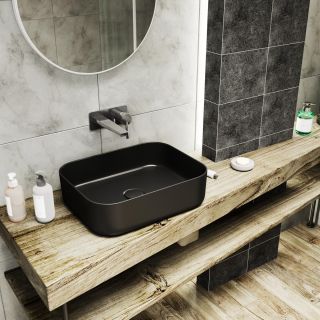 Раковина Point Меркурий PN43832BM 50см чёрный матовый