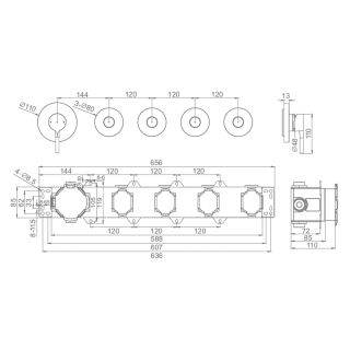 Смеситель для душа Raglo R20.274.03 золотой сатин