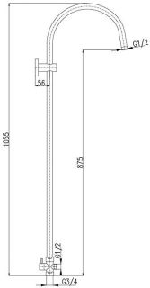 Душевая штанга Rav Slezak MD0654LSM бронза