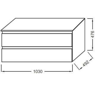 Тумба под раковину Jacob Delafon Madeleine EB2084-J51 100 см со столешницей и светодиодной подсветкой белый матовый