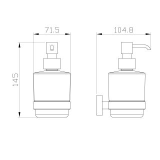 Дозатор для мыла Wonzon & Woghand Graffity WW-9333 тёмный графит