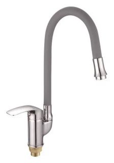 Смеситель для кухни Shevanik S5543-9 серый/хром