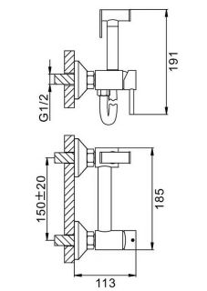 Гигиенический душ со смесителем Splenka S99.51.03 золотой сатин
