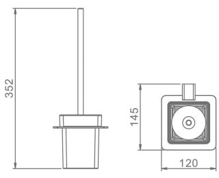 Ёршик настенный Raglo R301.10 хром