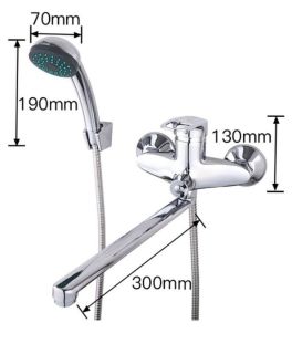 Смеситель для ванны и душа Frap F22063 хром