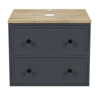 Тумба подвесная IDDIS Torr TOR60DVi95K со столешницей 60см дуб верона/тёмно-серый