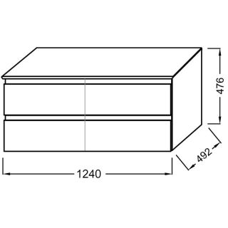 Тумба под раковину Jacob Delafon Madeleine EB2085-J5 120 см со столешницей и светодиодной подсветкой белый