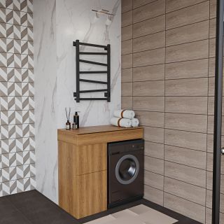 Полотенцесушитель электрический Indigo Element LCEEPF80-50BRRt 80x50 см чёрный муар