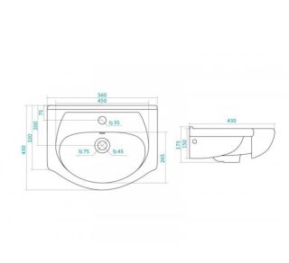 Раковина для мебели Style Line Линда 55 ЛС-00000146