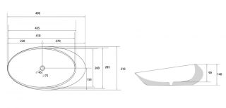 Раковина ABBER Bequem AC2107MW 49см белый матовый