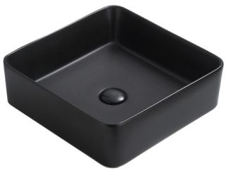 Раковина накладная Azario 41.5х41.5х13.5 фаянс, цвет Черный (AZ7050DMB)