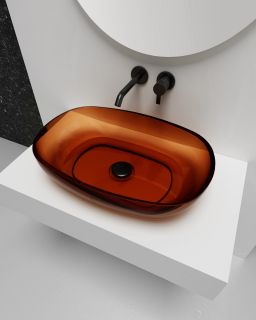 Раковина ABBER Kristall 60см коричневый AT2805Opal