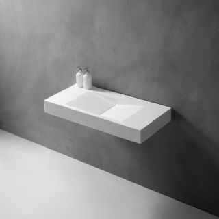 Подвесная раковина ABBER Stein AS2641 100см белый матовый