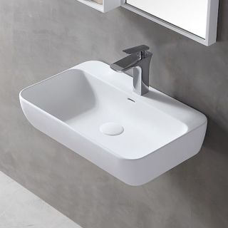 Подвесная раковина ABBER Stein AS2654 60см белый матовый